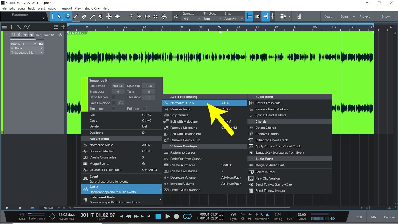 Studio One 5 - How to Normalize Audio (Pro-Tips)