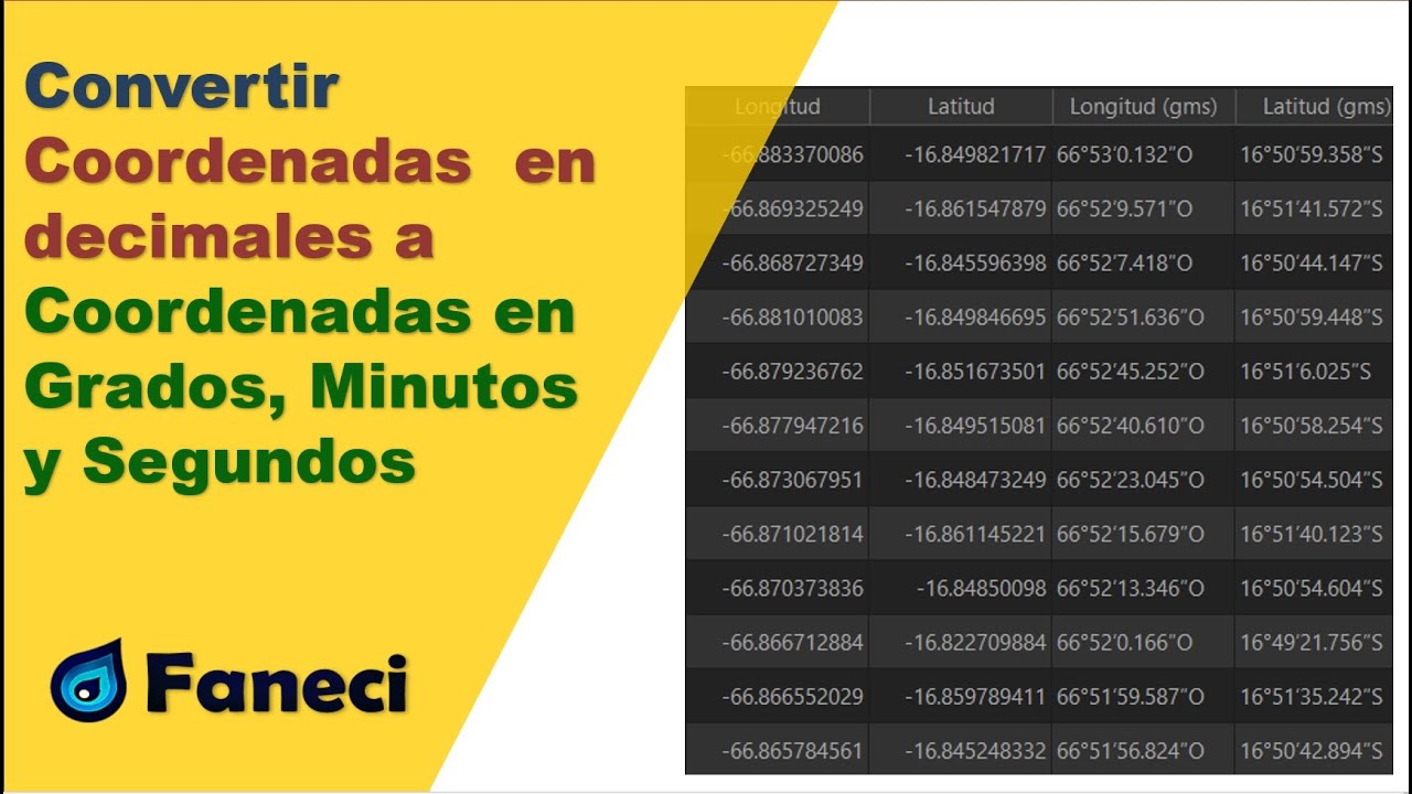 CONVERTIR COORDENADAS DE DECIMALES A GRADOS, MINUTOS Y SEGUNDOS EN QGIS✅