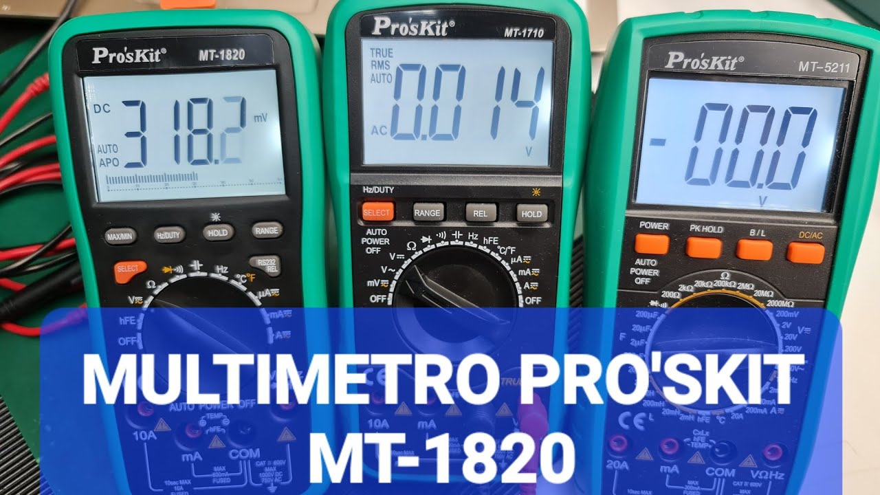MULTIMETRO PRO'SKIT MT-1820.(REVISÍON).