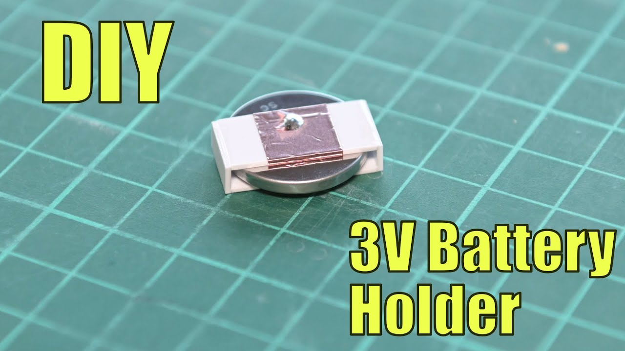 DIY 3V Battery Holder for Model Kit with LED Lighting | Styrene Sheet & Copper Foil Tape