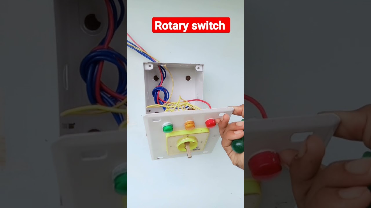 3 Phase Rotary switch Wiring connection 3 Phase input wire,1 output ,1 neutral wire #shorts #switch