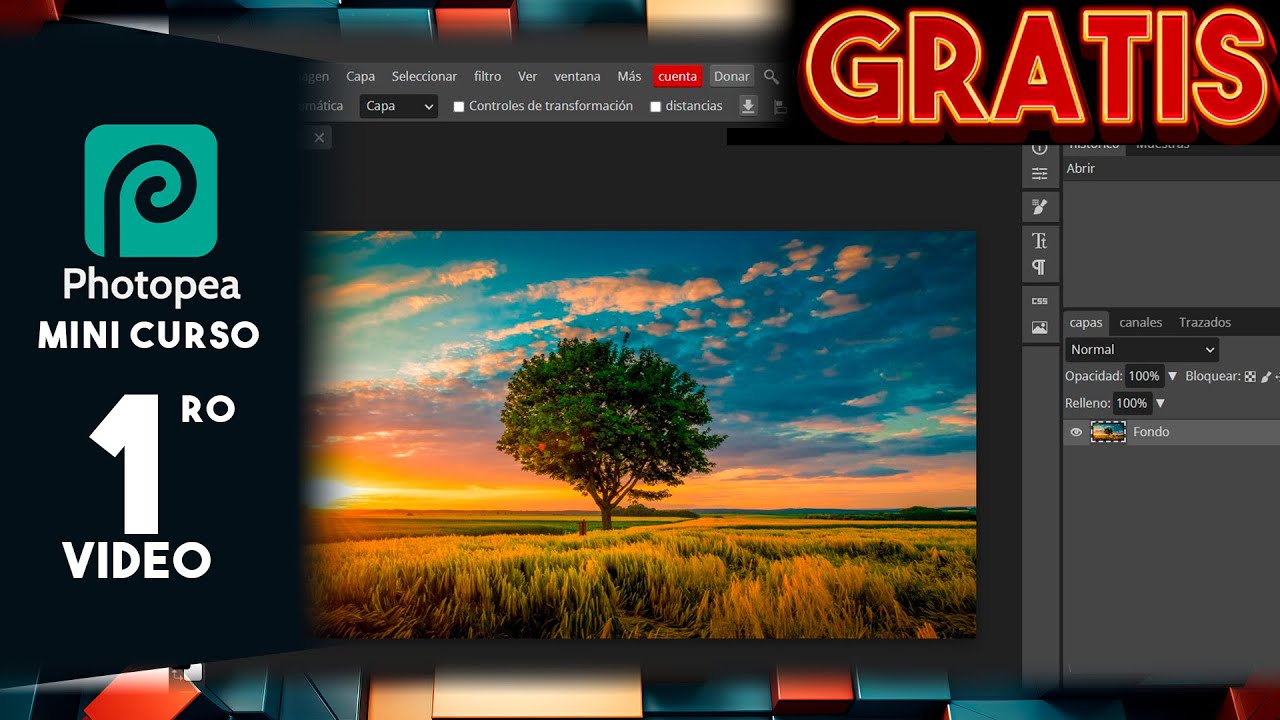 ✔ Mini Curso Photopea Video 01 🆓
