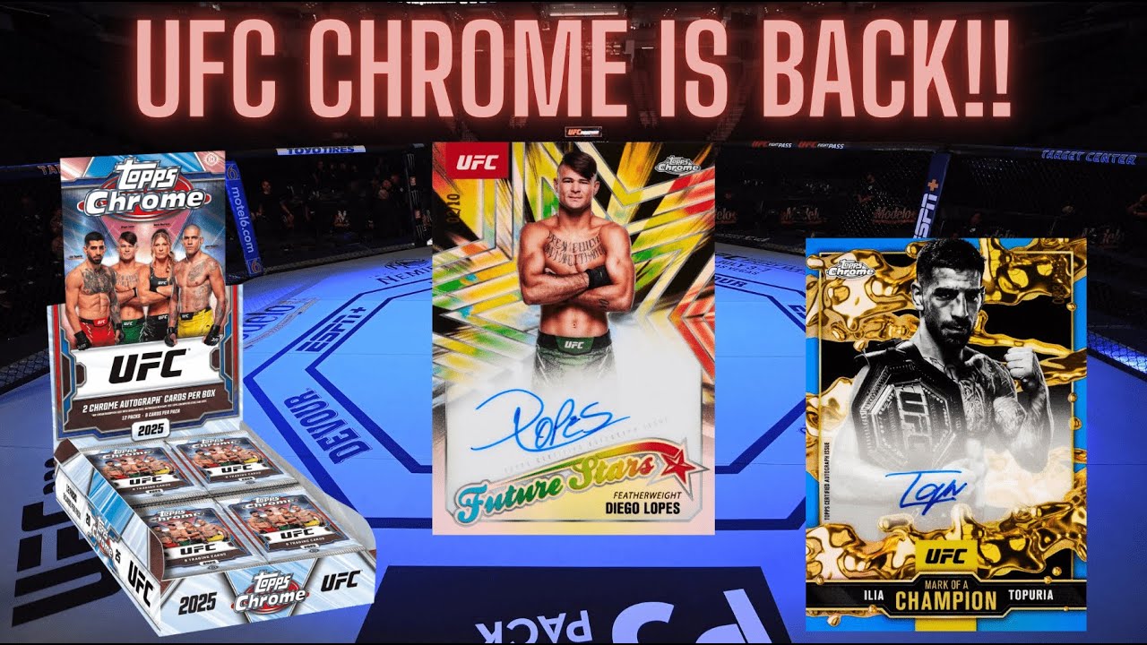 Top Rookie Auto! 2025 Topps Chrome UFC Hobby Box Review!