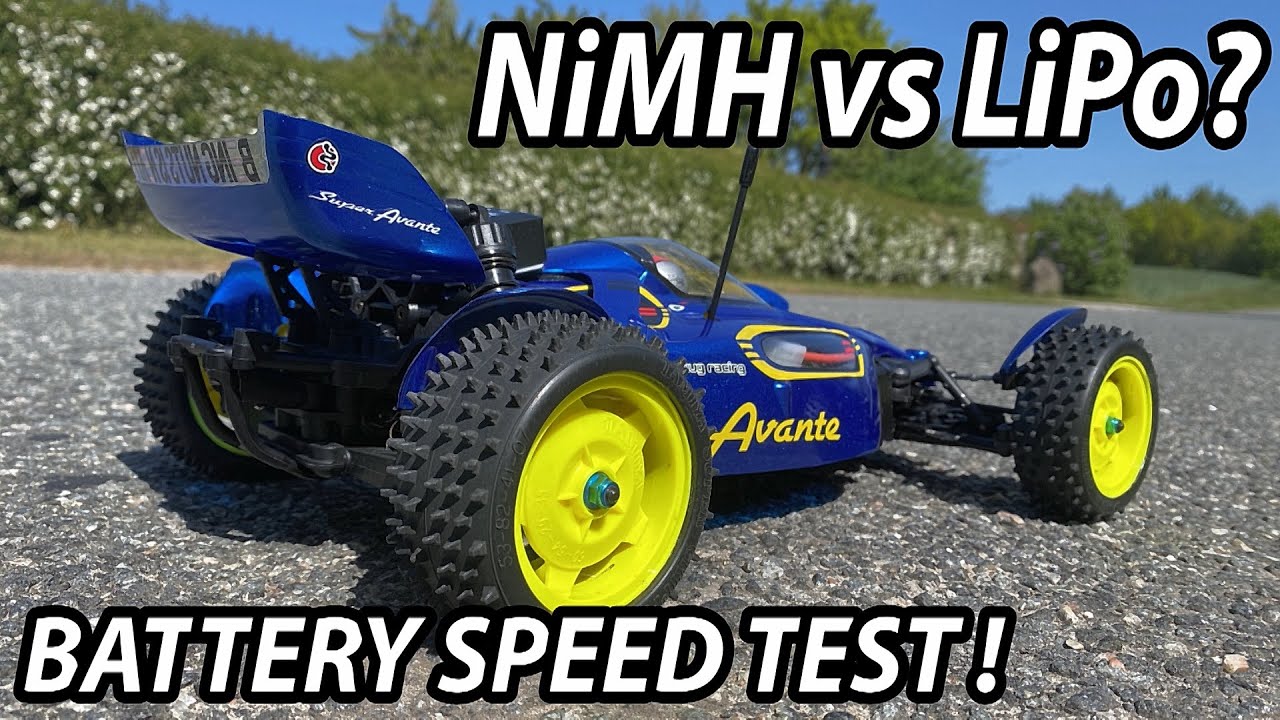 Which is Fastest? NiMH vs LiPo Batteries! (Speed Test Car: Tamiya Super Avante)