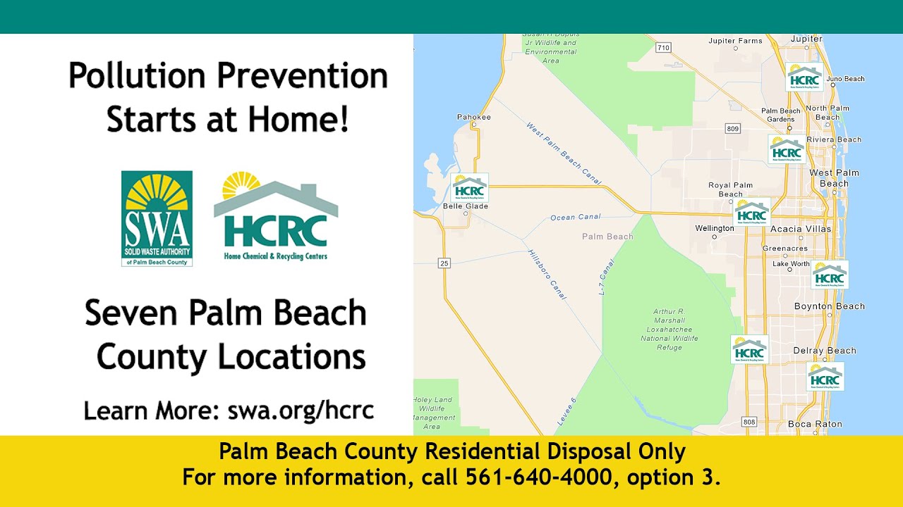 2026 Solid Waste Authority of PBC HCRC Drop Off and Processing Areas