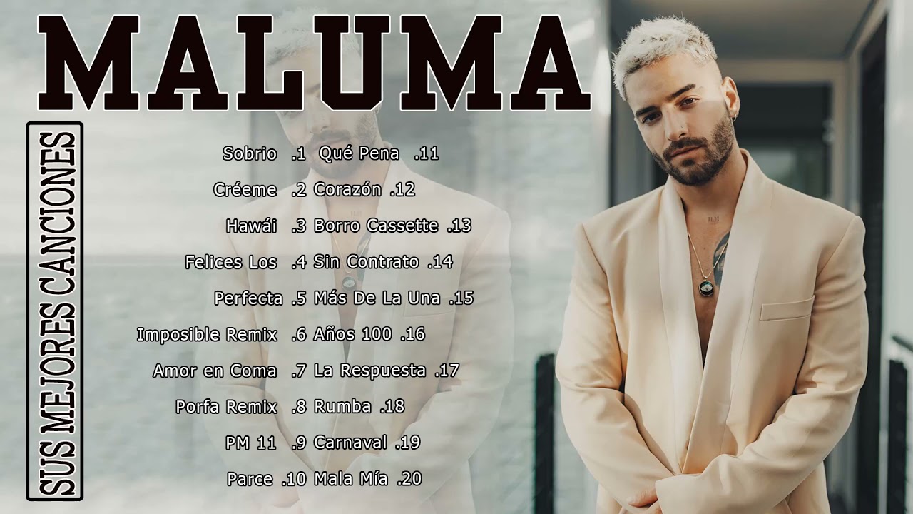 Maluma 2021 🎵 Maluma Sus Mejores Canciones 🎵 El &Uacute;ltimo &Aacute;lbum Recopilatorio En 2021