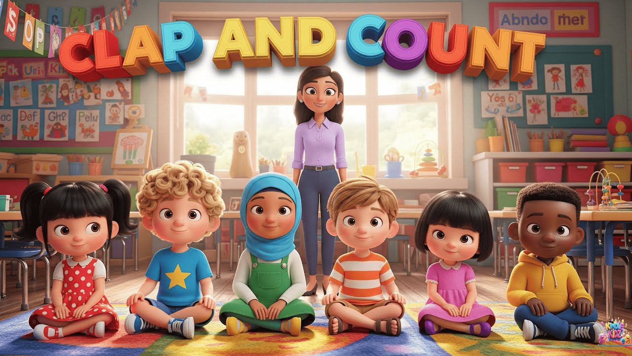 Clap and Count | Fun Nursery Rhyme Song for Kids | Learn with KindleKidz