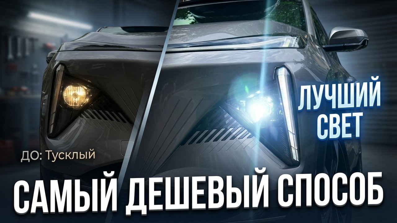 Улучшаем штатный свет Geely Galaxy | самый дешевый способ