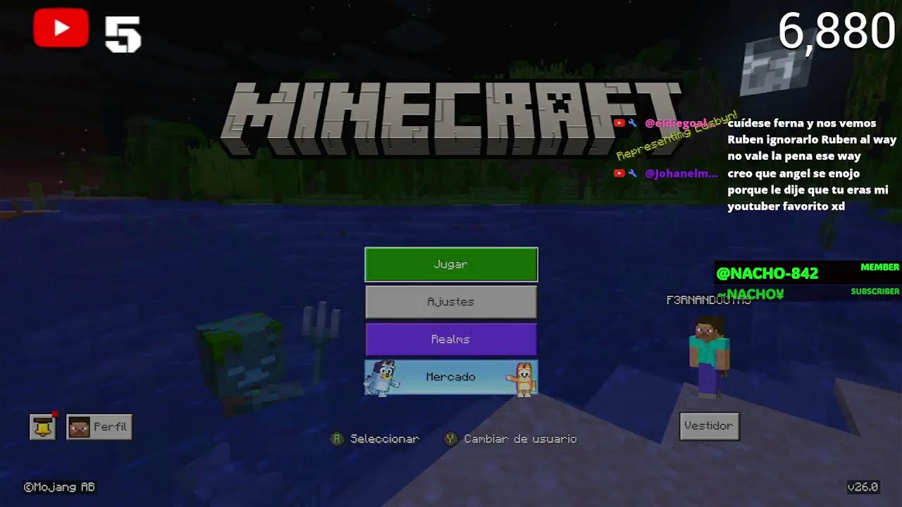DIRECTO ¡ENVIVO! SUBS MINECRAFTBEDROCK  v26.0