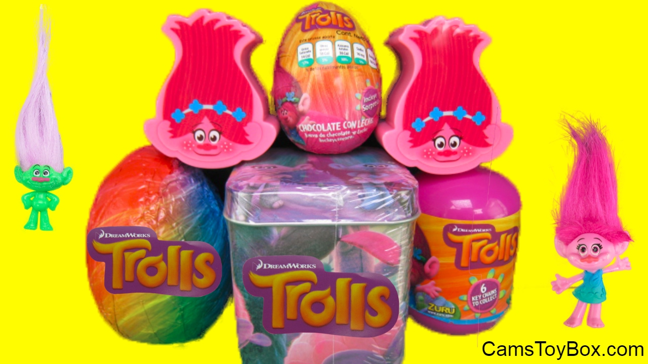 Dreamworks Trolls Toys Blind Bags Series 2 Chocolate Egg Surprise Tins Box Capsule Toy Surprises