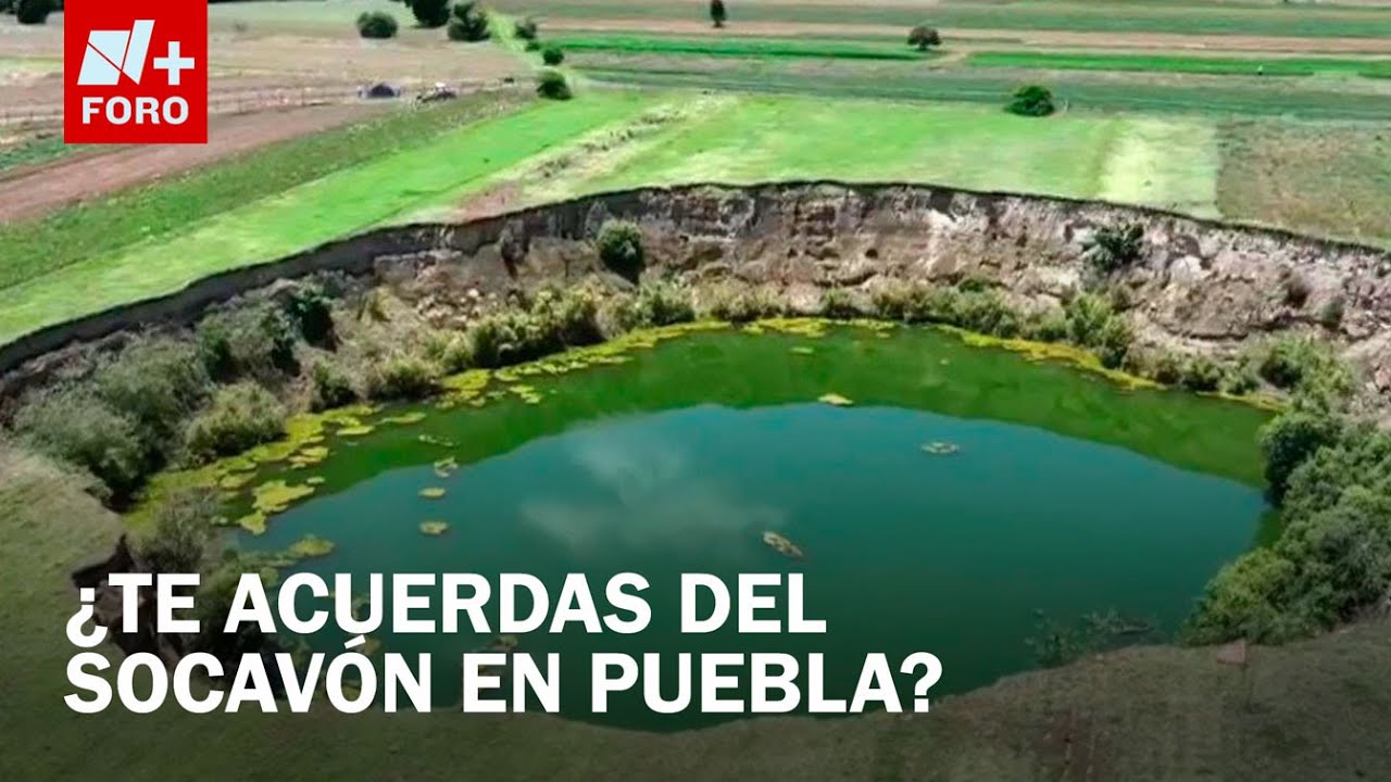 Así se ve el enorme socavón de Santa María Zacatepec, en Puebla - Las Noticias