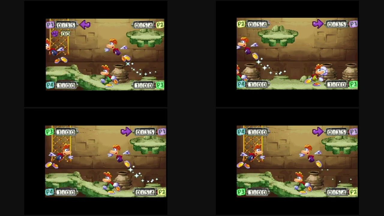 Rayman 3 GBA - 4-Player Multiplayer (Uncommentated)