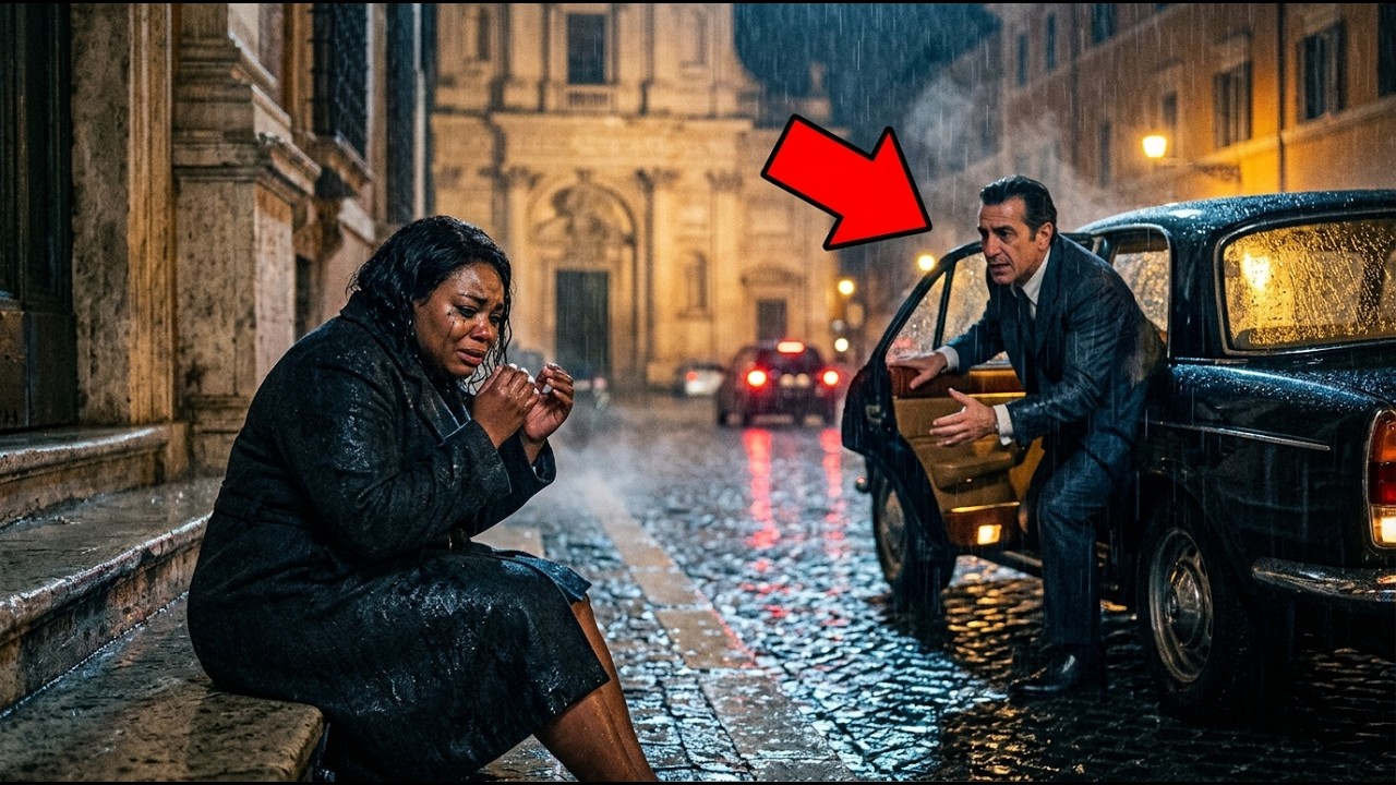 Black Curvy Woman Was Crying in the Street of Rome — Then the Italian Boss Opened His Car Door