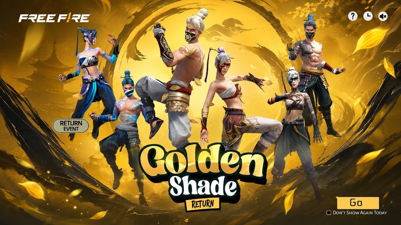 Golden shade bundle return Confirm Date |New Event Free Fire Bangladesh Server |Free Fire New Event