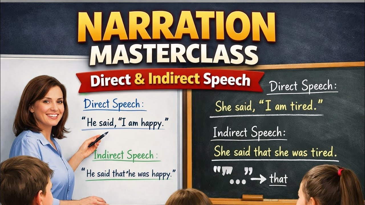 Narration Masterclass | Direct & Indirect Speech in English Grammar | SSC, Bank, NDA 2026