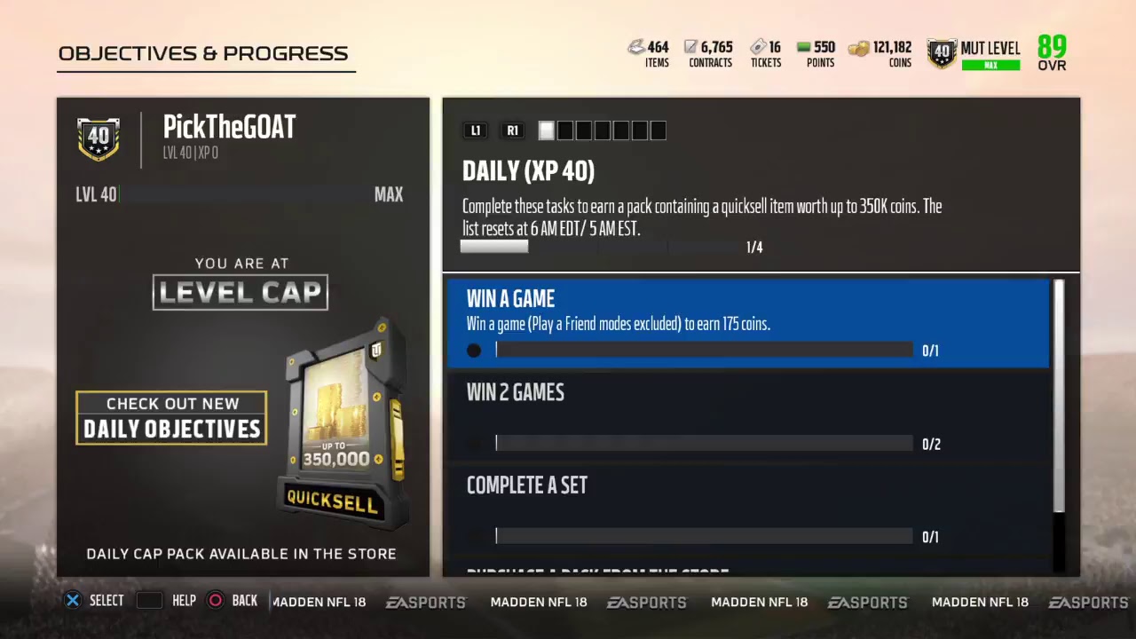 MADDEN 18: MUT LEVEL 40 CAP FINALE