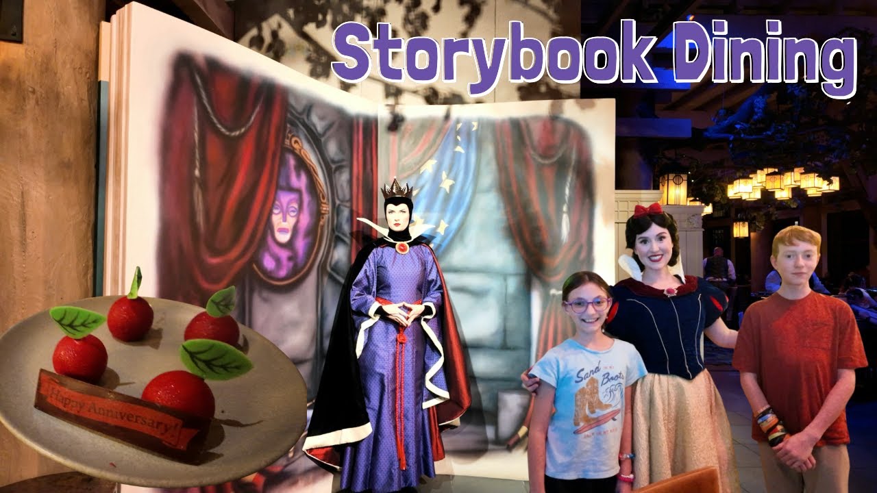 Storybook Dining At Artist Point Wilderness Lodge With Snow White, The Evil Queen, Dopey and Grumpy