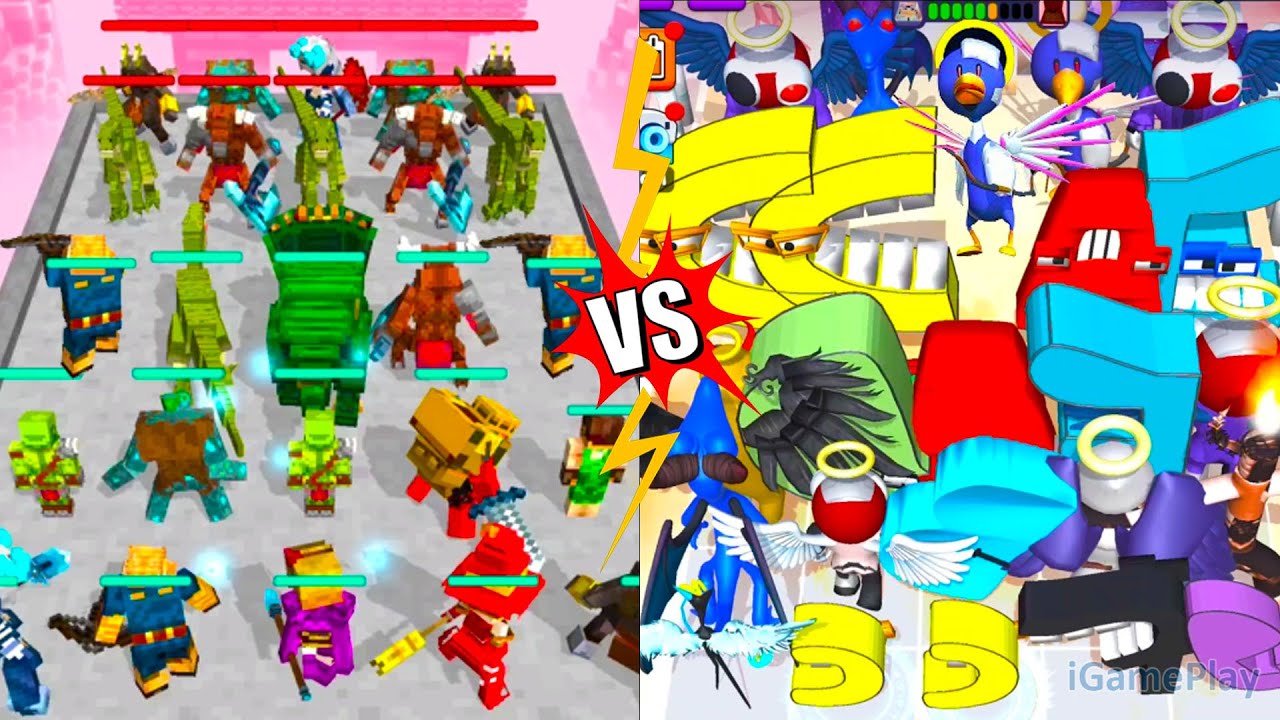 Merge Craft Craftsman Battle Vs  Color Monster Alphabet Friends, Merge Battle Gameplay