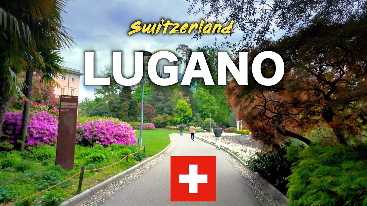 Lugano Switzerland 🇨🇭 Walking Tour // Exploring the Beauty of Lugano's // Lake Lugano HDR CC