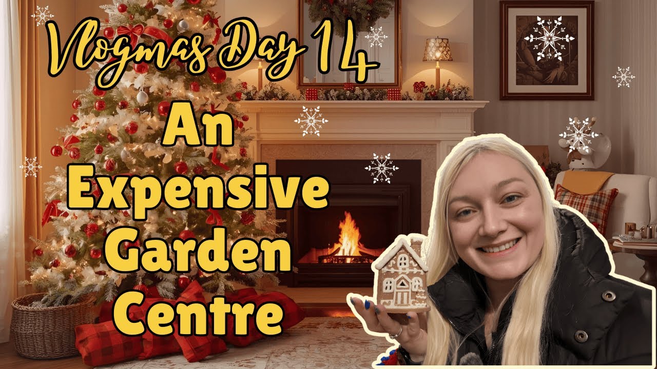 Vlogmas Day 14 | A Very Expensive Garden Centre, Tea, Cake & Cardigan Crochet 🧶☕💸