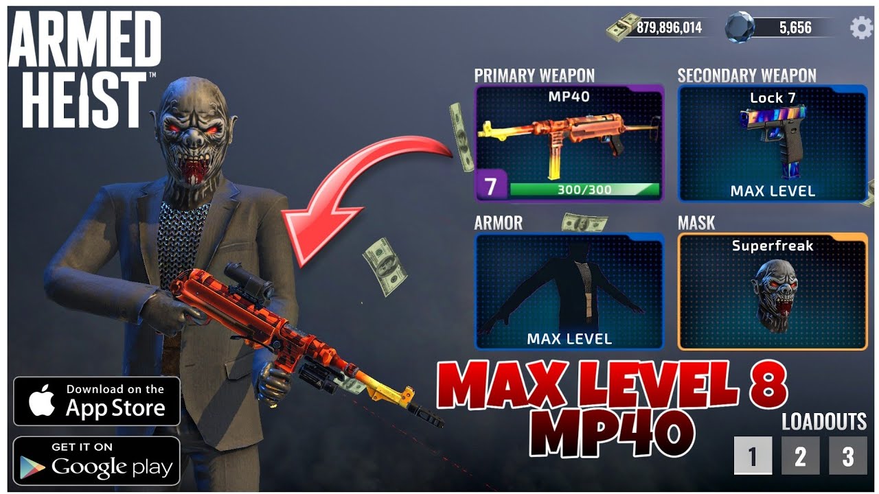 Max Level 8 Mp40 🔥Upgrade & Gameplay| Armed Heist