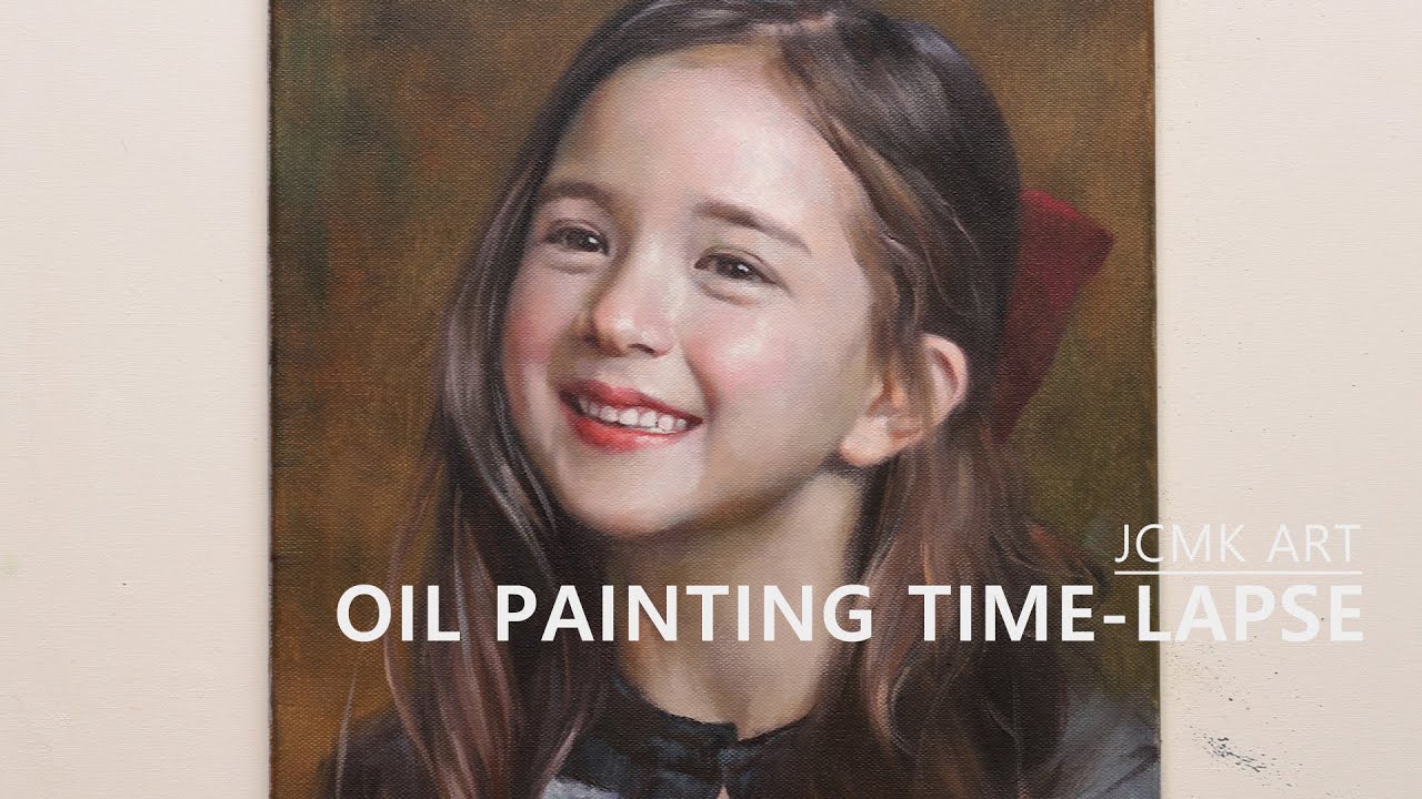 Oil painting portrait, Oil painting tutorial, Time lapse, 유화로 인물화 그리기, 여자아이 그리기, [어린소녀]