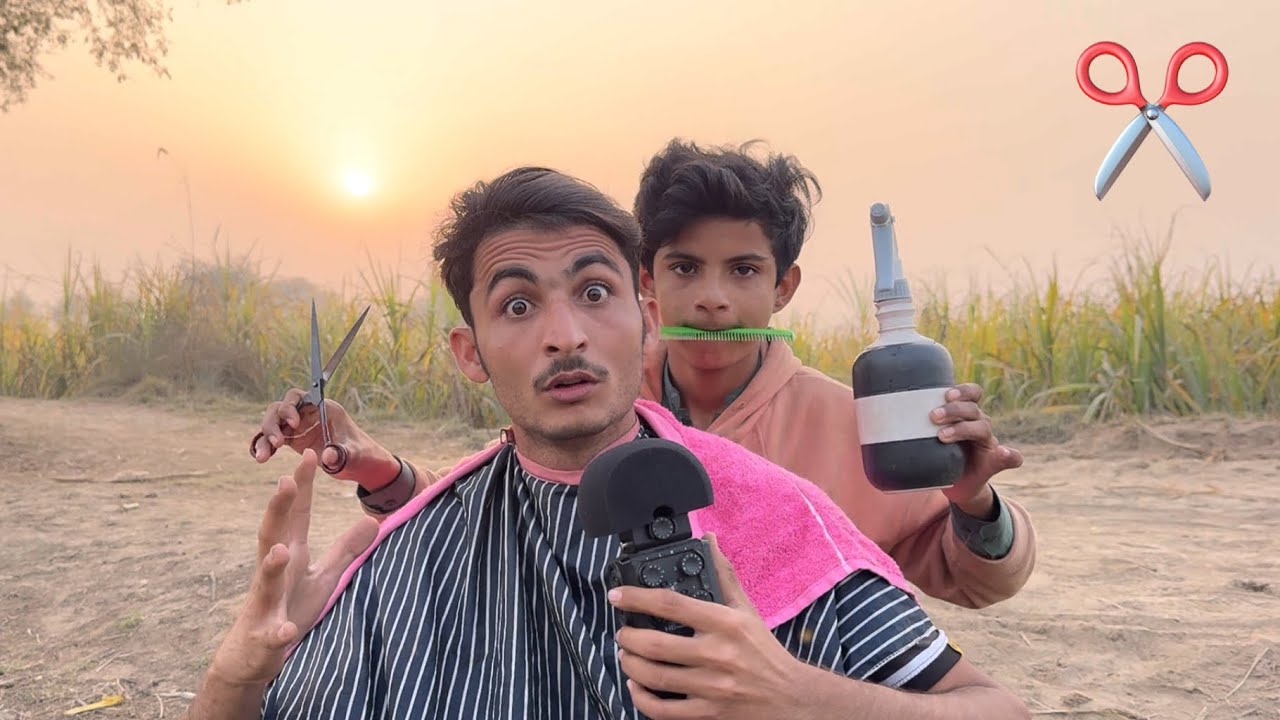 ASMR Real Barbershop Haircut | Outdoor 