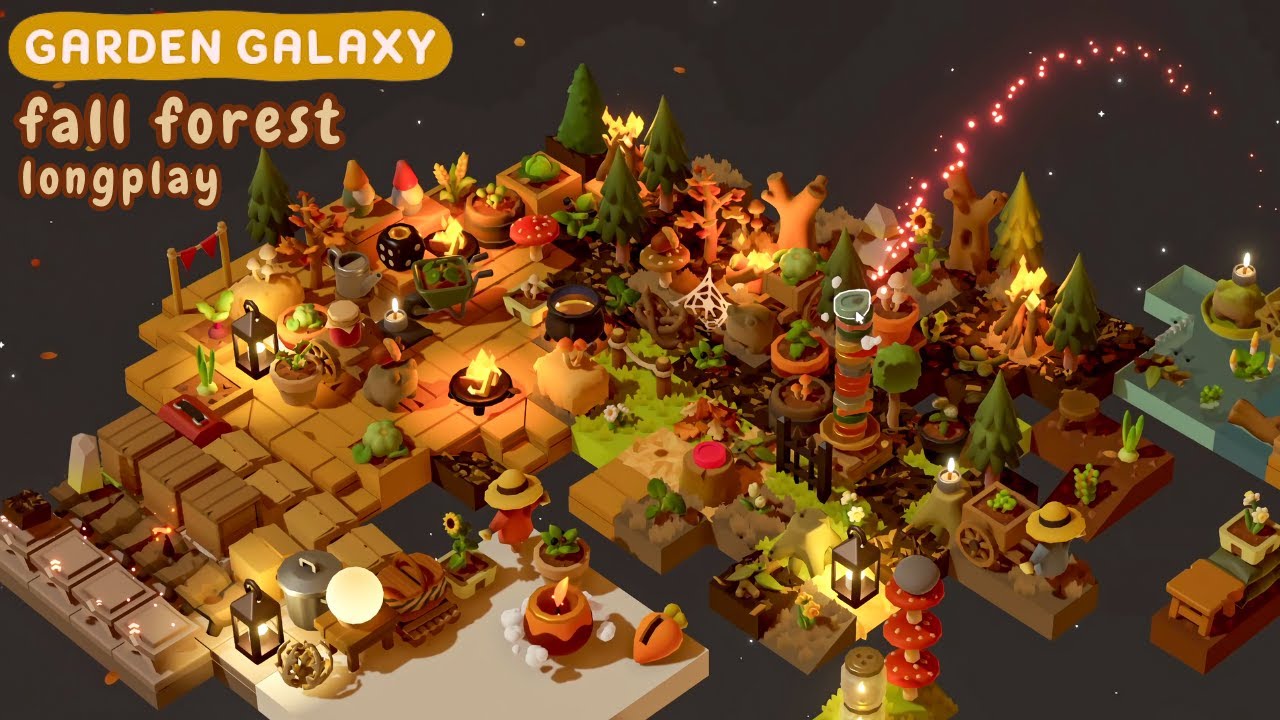 Garden Galaxy Longplay 🍂 Building a Fall Forest (No Commentary)