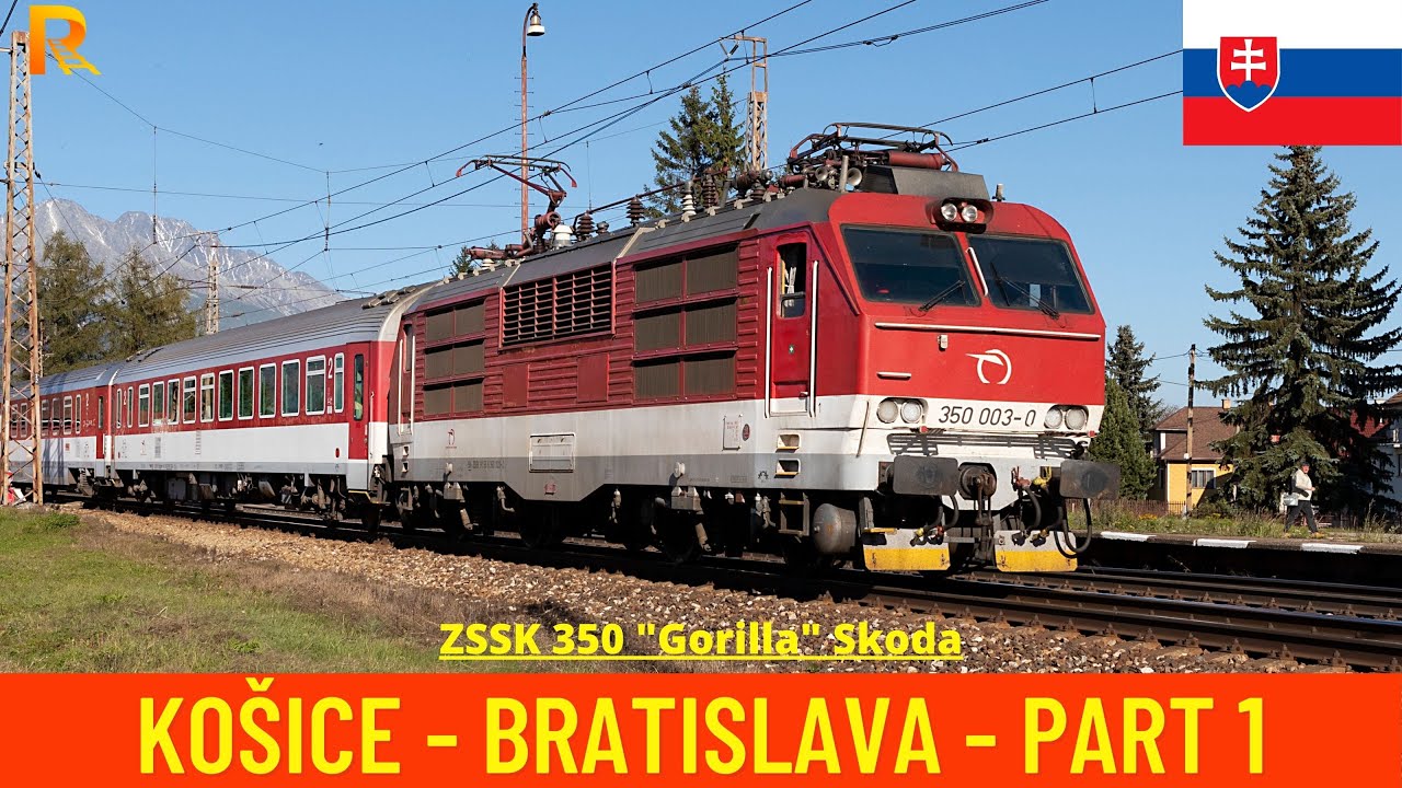 Cab Ride Košice - Poprad Tatry (Košice - Bratislava 1/3, Slovakia) train driver's view 4K