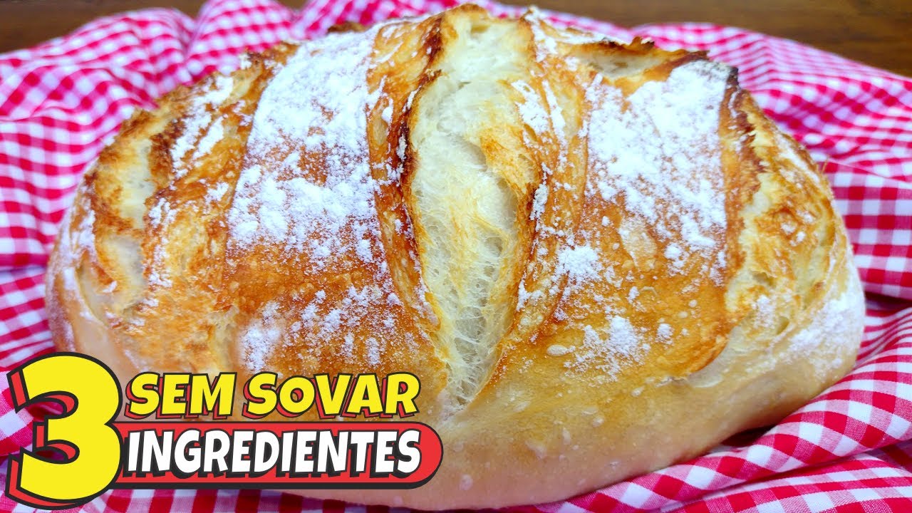 SEM SOVAR E COM APENAS 3 INGREDIENTES❗😱 PÃO ITALIANO CROCANTE POR FORA E SUPER FOFINHO POR DENTRO!