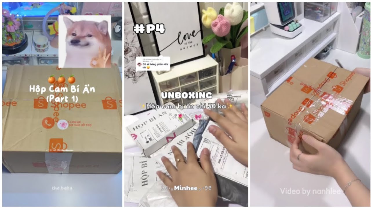 [Tik Tok] Unboxing Hộp cam bí ẩn Shopee🎁🎬 | Uri Tik Tok