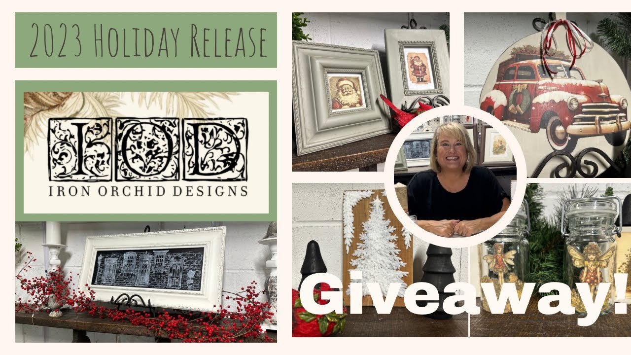 New IOD Holiday Collection Giveaway/Iron Orchid Designs New Release/Thrift Flips for Resale.
