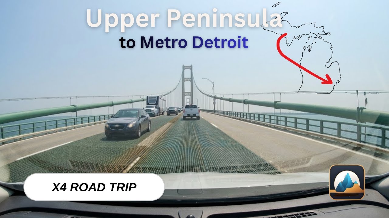 Upper Peninsula to Metro Detroit - A Timelapse Road Trip Across Michigan