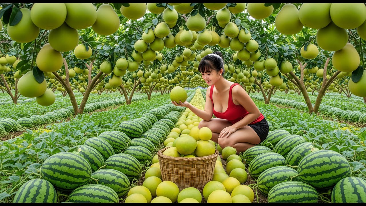 [TIMELAPSE] --488 Days Harvesting Many Watermelons, Grapefruit, Custard Apple, Lychee Go To Sell
