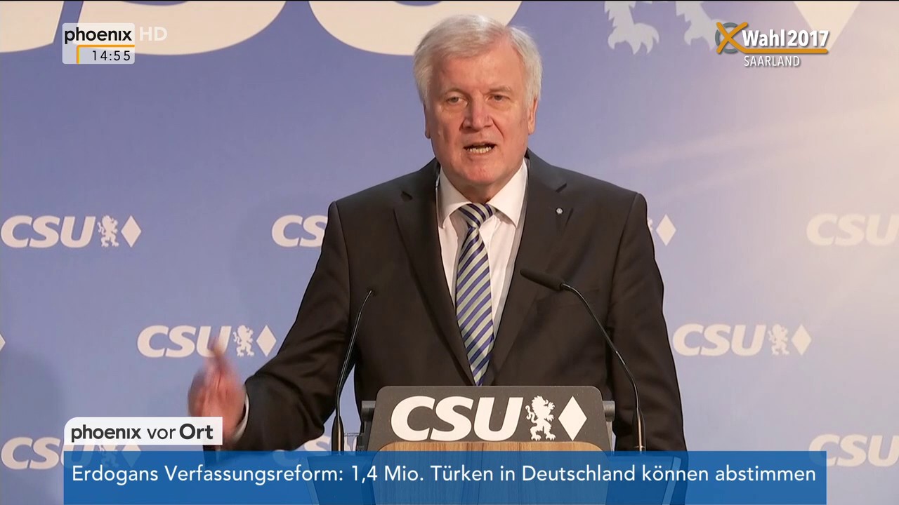 LTW Saarland: Statement von Horst Seehofer am 27.03.2017
