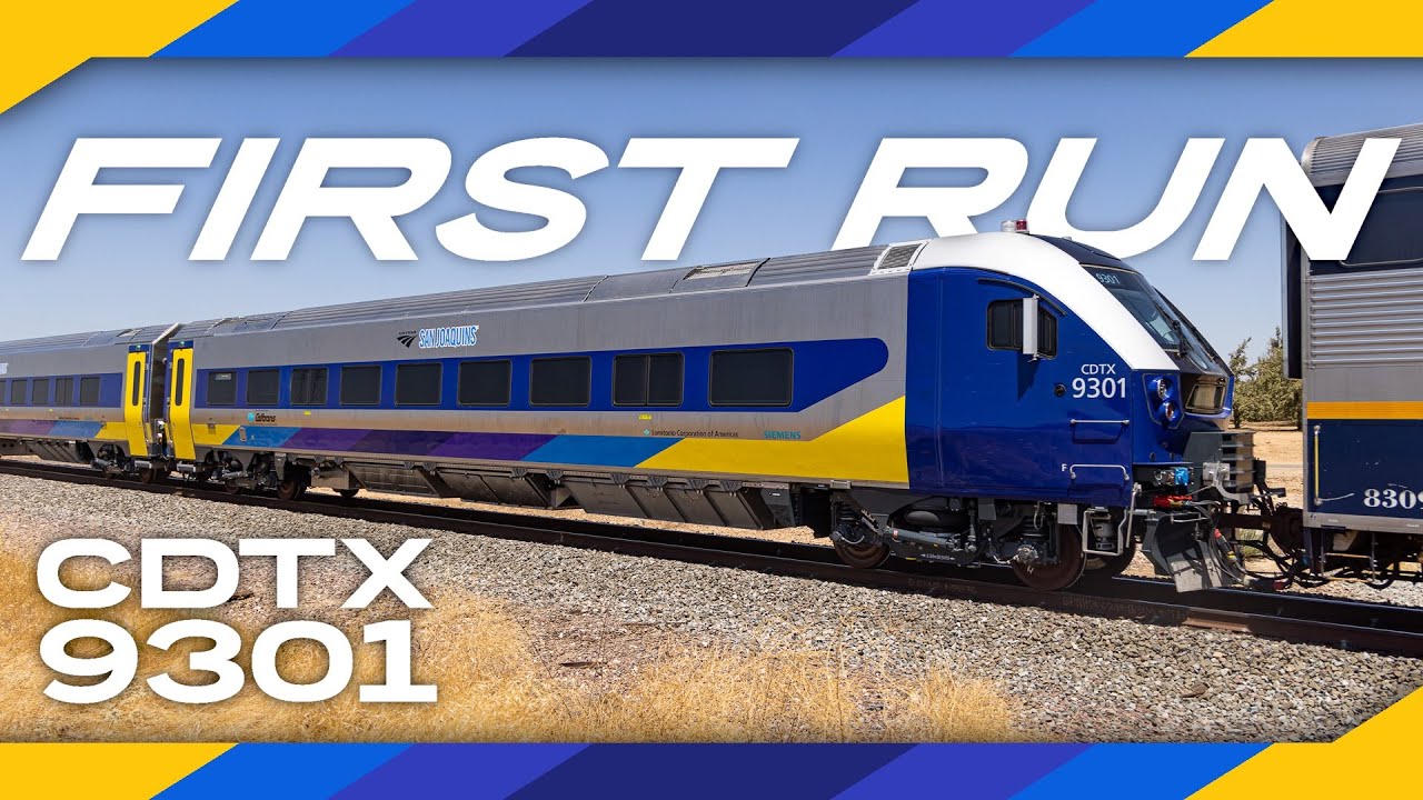 Amtrak San Joaquins Siemens Venture Cab Car First Revenue Run - CDTX 9301 (trail only) - 8/15/25