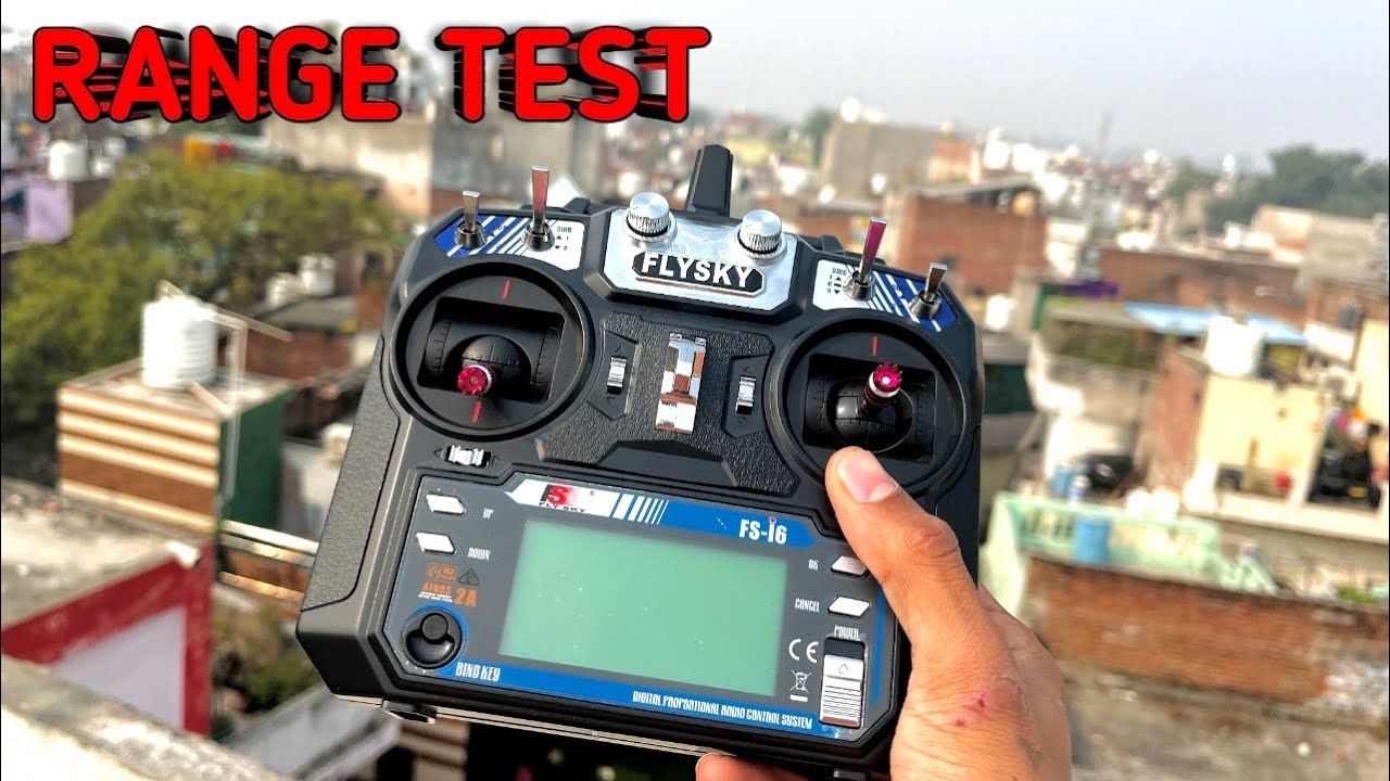 flysky FS_i6 transmitter and receiver ki range test ..