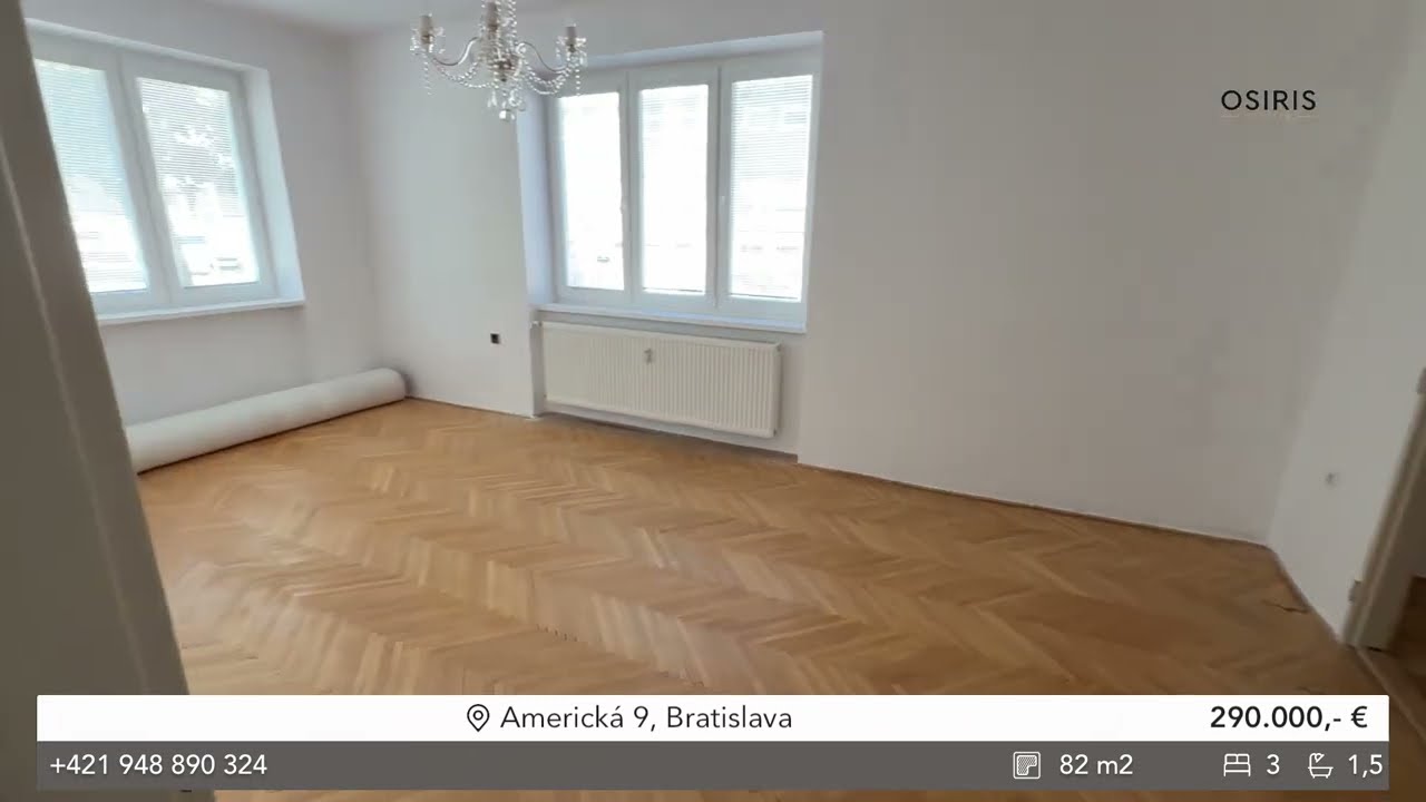 3 izbový byt, Americká ul., Bratislava