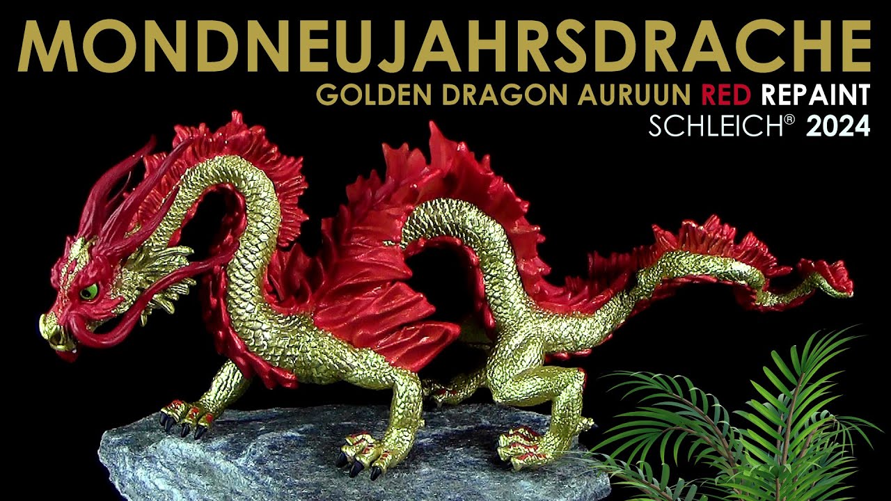 Schleich &reg; Mondneujahrsdrache - Repaint - Goldener Drache Auruun - Year of the Dragon - Review