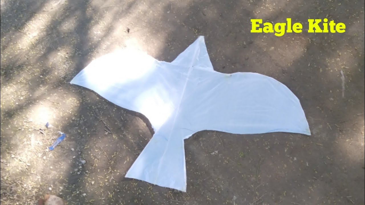 Eagle Kite Making And Flying  || Bird Kite Making with poly bag