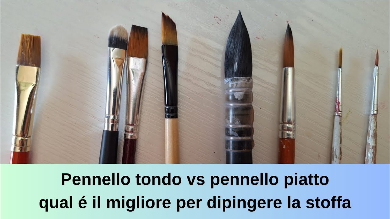 Pennello tondo vs pennello piatto. Qual è il migliore per dipingere la stoffa? #fabricpainting