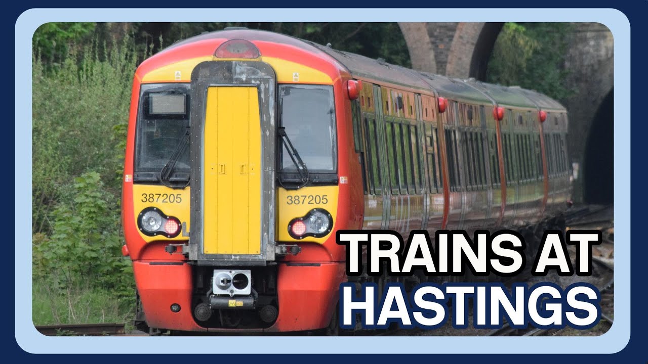 Trains at Hastings railway station (01/05/2023)