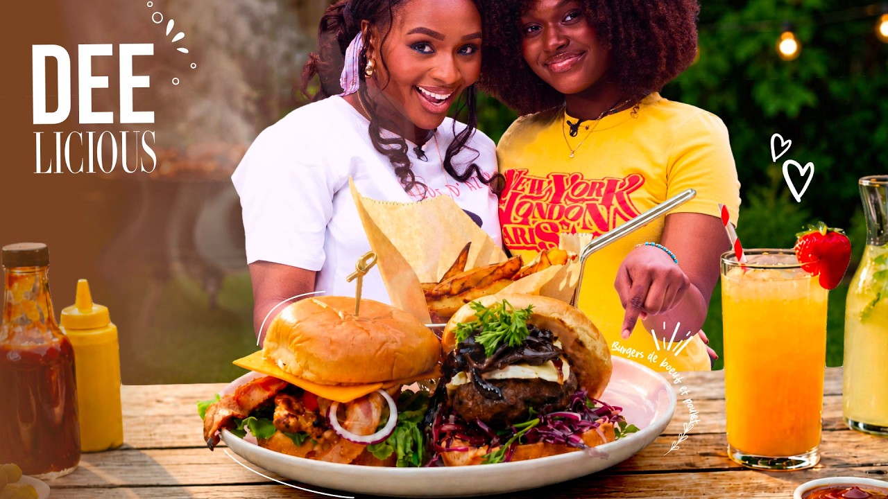 SPÉCIAL BBQ mère & fille : Burgers boeuf et poulet - Deelicious avec Dena Mwana et Kiki