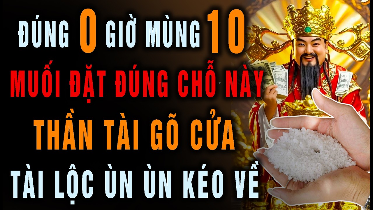 Đúng 0 Giờ Mùng 10, Muối Đặt Đúng Chỗ Này, Thần Tài Gõ Cửa, Tài Lộc Ùn Ùn Kéo Về