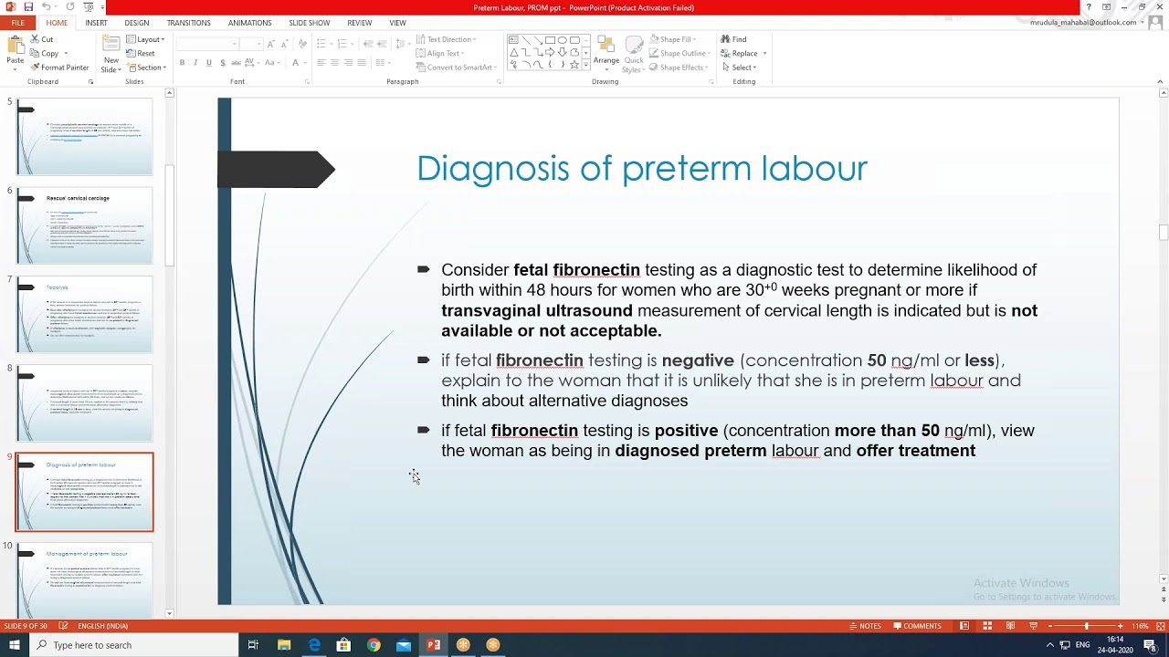 Preterm labour and PPROM for part 2 MRCOG