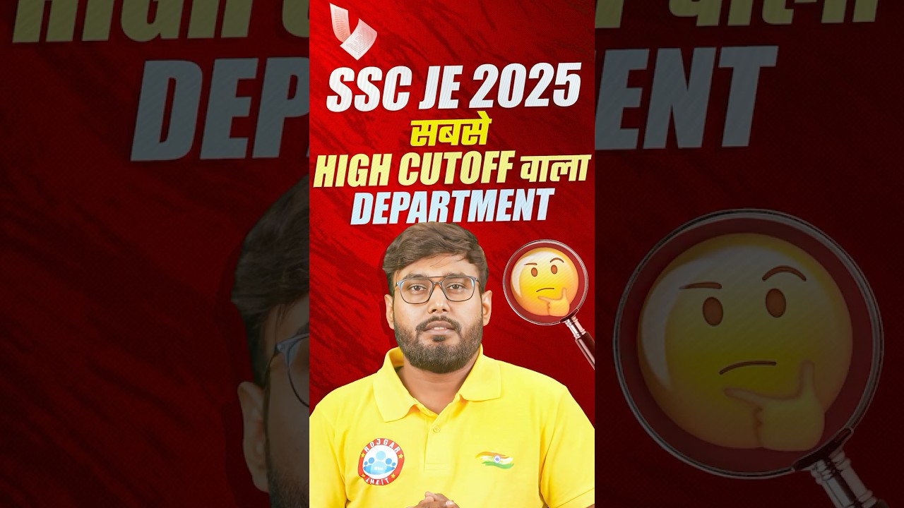 SSC JE High Cut Off Department😱 #sscje2025 #sscjecutoff #sscjedepartment #sscje #rwatechclasses