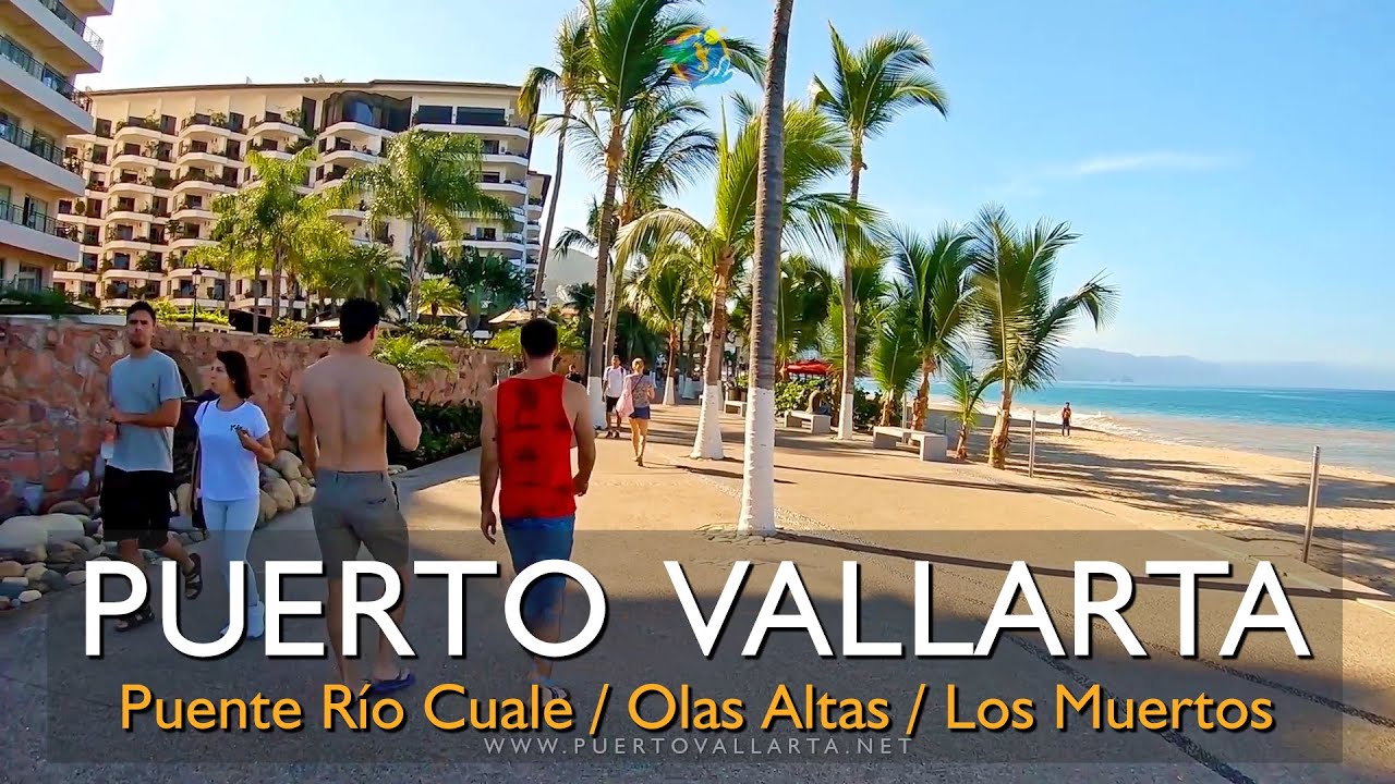 Paseo Puente sobre el R&iacute;o Cuale, Playa Olas Altas y Playa Los Muertos, Puerto Vallarta, M&eacute;xico