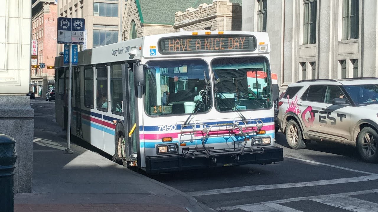 Calgary Transit 2005 New Flyer D40LF #7950 on Route 13 City Centre 