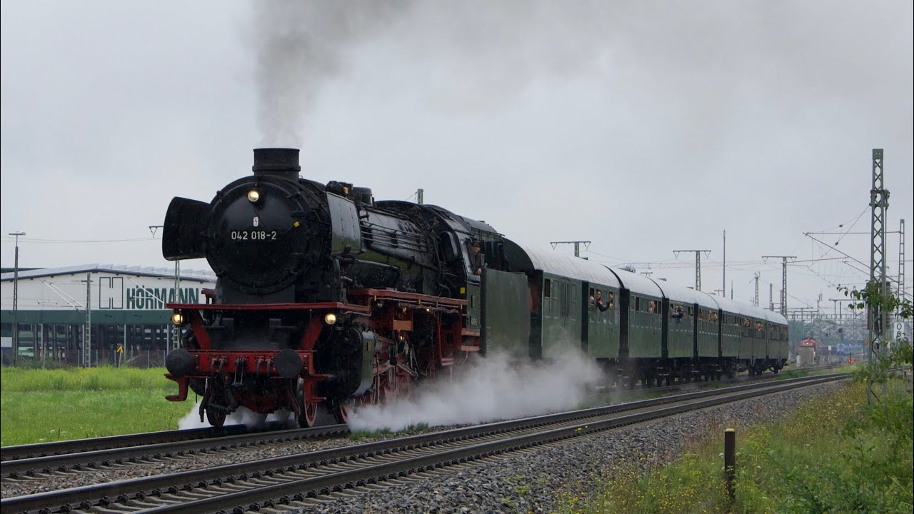 190 Jahre Deutsche Eisenbahn in Buchloe mit 41 018! Mega geile Ausfahrt aus Buchloe!