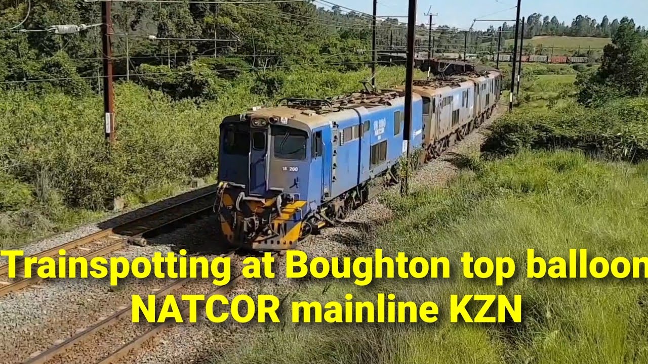 Trainspotting at Boughton top balloon PMB, Transnet/Spoornet class 18E locomotives in action.